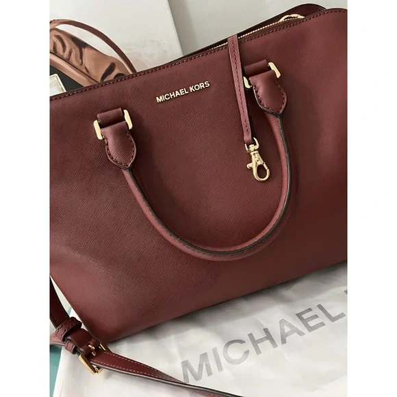 NWOT Michael Kors Leather Selma Satchel Crossbody Bag! - Picture 2 of 7